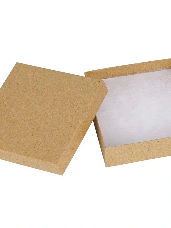 Brown Kraft Gift Box with Lid - Set of 6