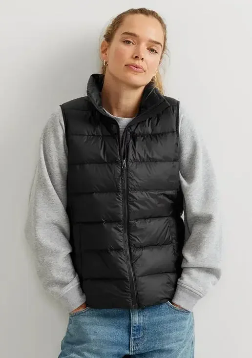 Eddie Bauer Womens CirrusLite Down Vest Puffer Zip Up Black Size XL New