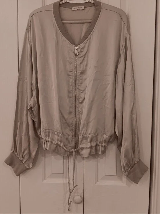 Genuine Silk Bomber Jacket - Made in Italy