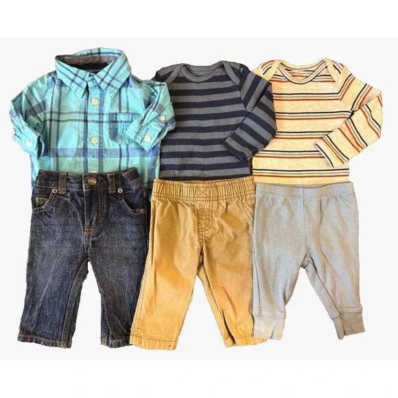 Carter's Baby Boy 3 Months Outfits Lot Jeans Pants Bodysuits‎ Shirts Clothes