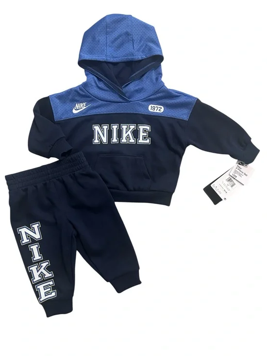 Nike Baby Boys 12M 2-Piece Hoodie Jogger Set Blue NWT Athletic Outfit