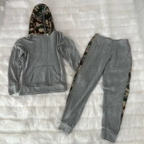 Flowers by Zoe Sequin Camouflage Tracksuit Set