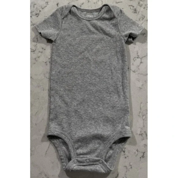 Carter's Baby Boy Bodysuit Gray Short Sleeve 18 Months Cotton Blend One Piece