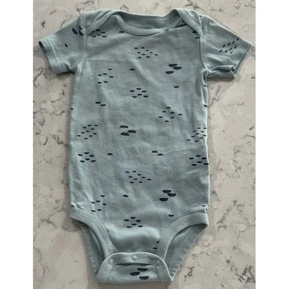 Simple Joys by Carter’s Baby Boy Bodysuit 18M Sage Green Abstract Dash 1M497610