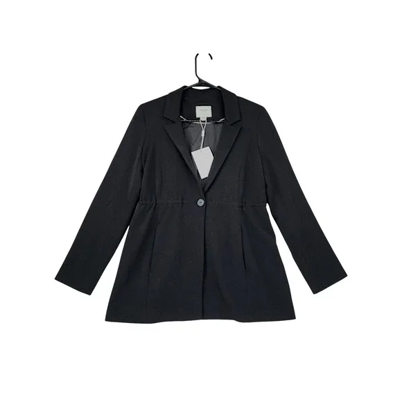 Seraphine Corporate‎ Blazer 4 Cam Black Drawstring Waist Maternity Tailored Work