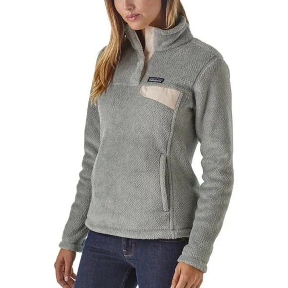 Patagonia Re-tool Snap-T Gray Pink Pullover Size Small