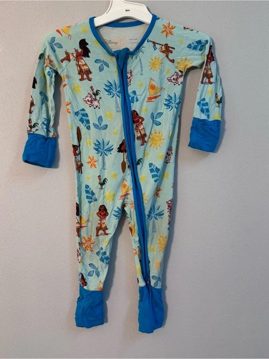 Disney Little‎ Sleepies Moana Footed One-Piece Pajama 3-6 months Bamboo