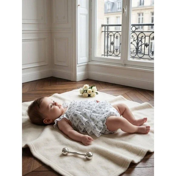 Edgehill Floral Ruffle Baby Romper Size 3 Months