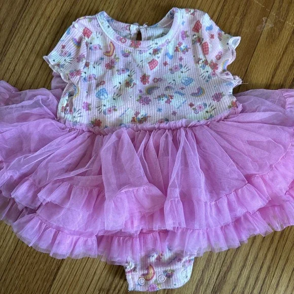 Hello Kitty Baby Girl Tutu Bodysuit Dress Size 9-12‎ Months