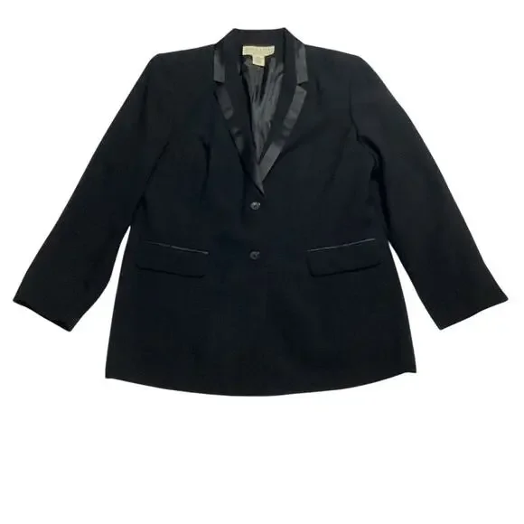 Norton McNaughton Women's Black Blazer Jacket Size 14  Long‎ Sleeve