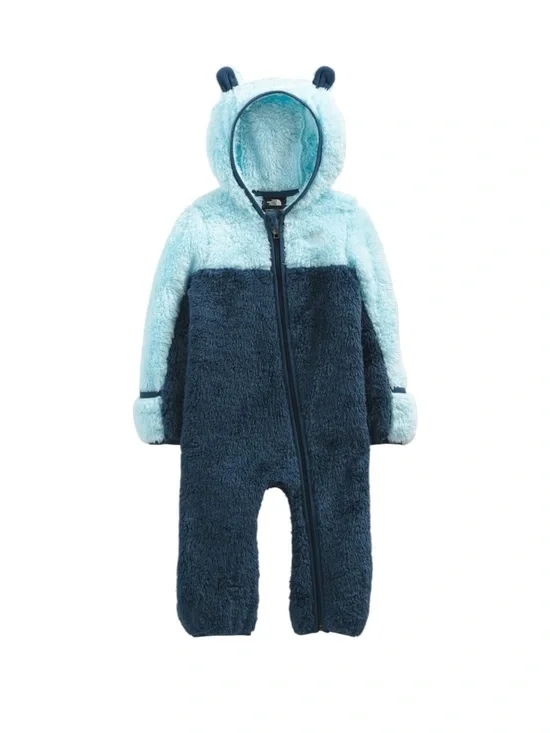 The North Face Baby Bear One Piece Shady Blue 12-18M Fleece Bunting NWT
