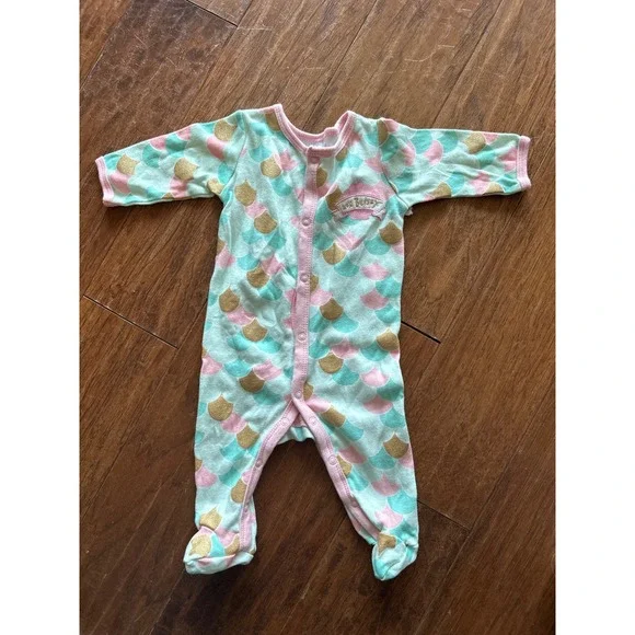 Betsey Johnson Baby 6M Footed Pajamas‎ Mermaid Print Sleeper One Piece