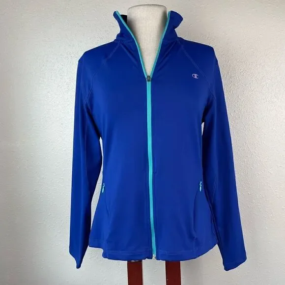 Champion Double Dry Full Zip Jacket Size L EUC