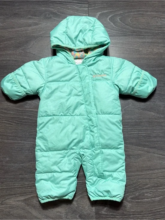 Columbia Mint Green Infant Insulated One-Piece Snowsuit