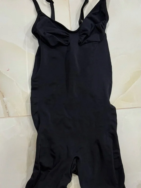 SKIMS Black Kids One-Piece Bodysuit with Adjustable Straps