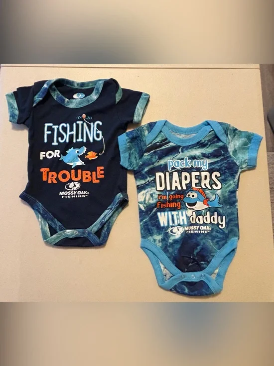 Mossy Oak Set/2 One-Piece Bodysuit with Graphic 0/3  0031S