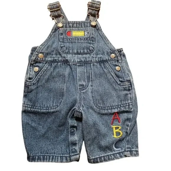 MINIWEAR ABC OVERALLS SIZE 0/3 MONTHS