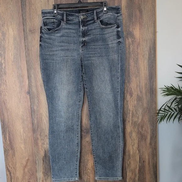 Judy Blue Boyfriend Fit Classic Blue Skinny Plus Size Jeans 15/32