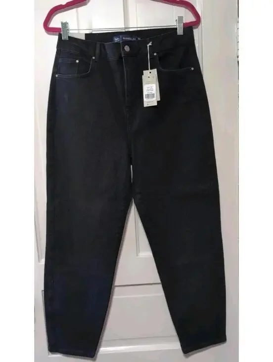 Boden Denim Barrel Leg High Rise Black Jeans Women's 12R UK 8R US(1345)