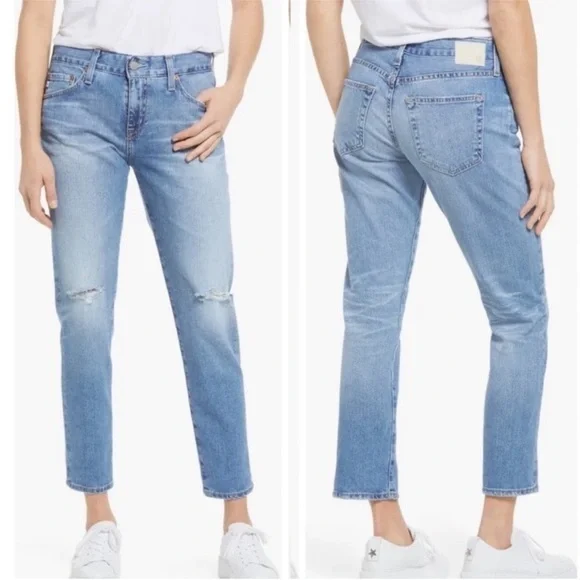 AG Ex-Boyfriend Distressed Slim Fit Jeans 22 Years Landmark Destructed Denim 25