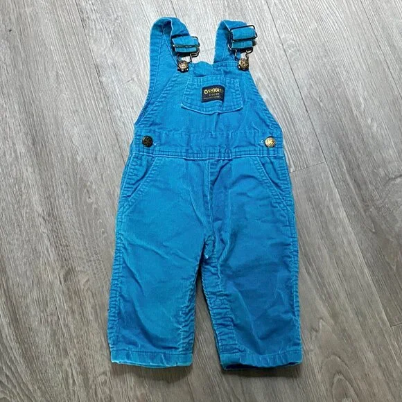 Vintage Osh'Kosh B'Gosh Vestbak Genuine Article Overalls Corduroy USA Made 9m