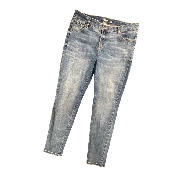 Old Navy Rockstar Built-In Sculpt Super Skinny Jean Blue Wash 14P Y2K Streetwear