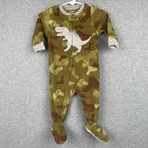 Carter's Dino Fleece Footed PJ Size 6 months