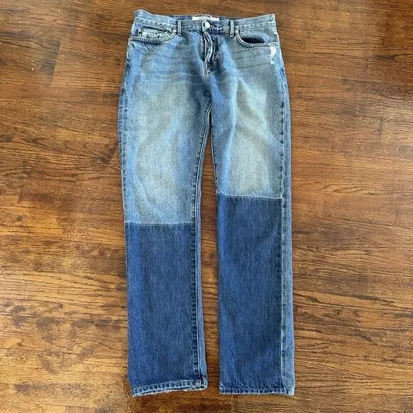 Lucky Brand Legend Vintage Straight Jeans Two Tone White Oak Cone Denim Sz 6