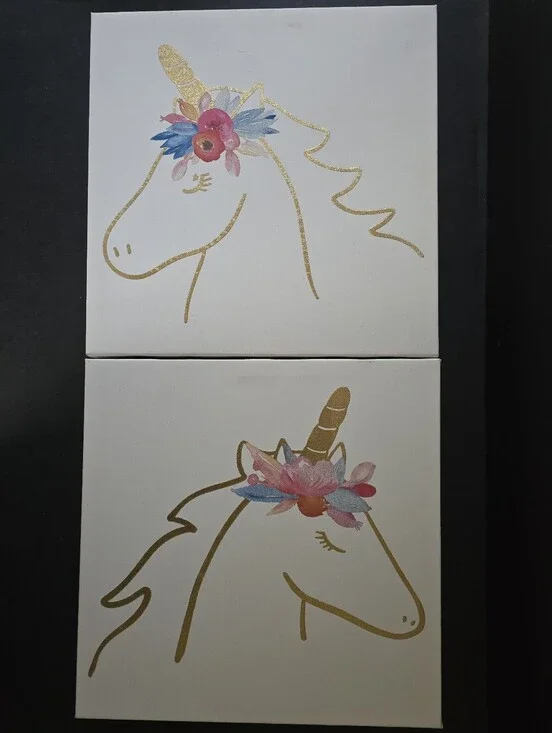 Unicorn Canvases - Set Of 2