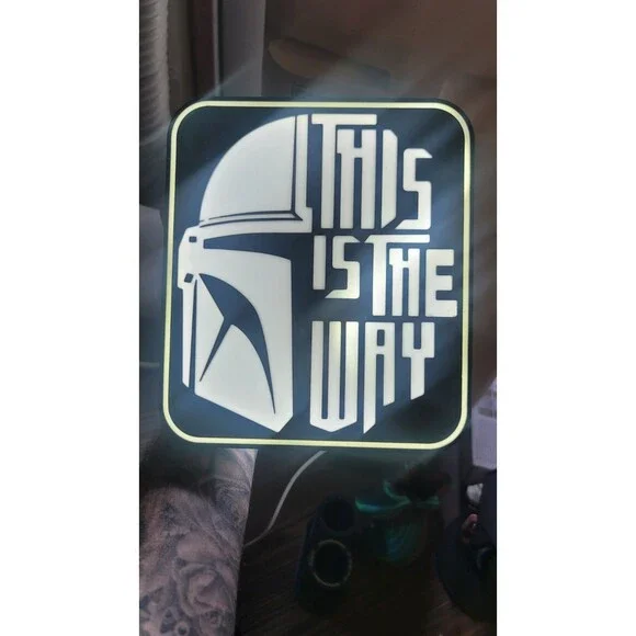 Star Wars Mandalorian “This Is The Way” light up sign