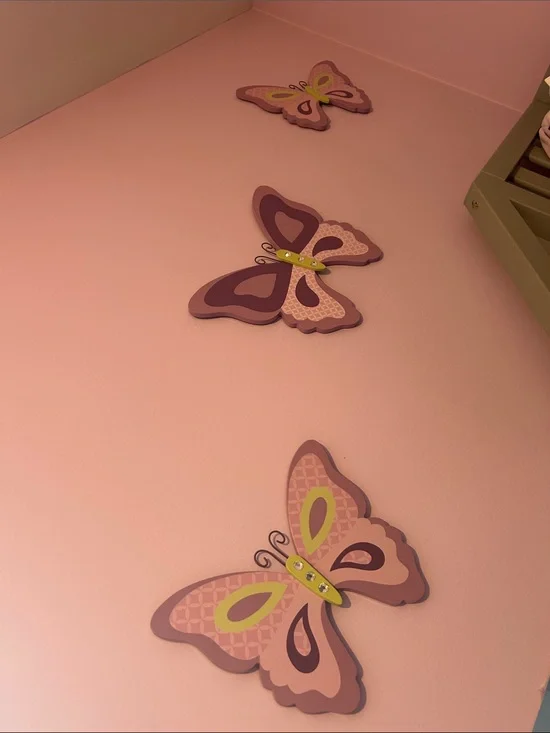 Decorative Pink Butterfly Wall Accents - Brand