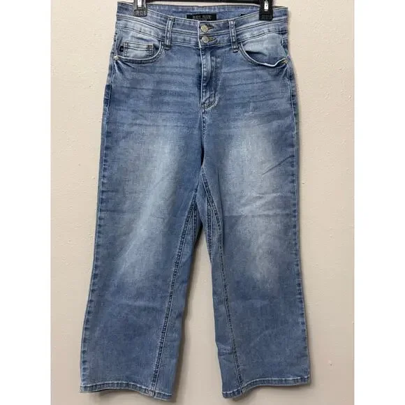Judy Blue Cropped Distressed jeans Women’s 9/29 Blue Denim‎ Vacation Beach Boho