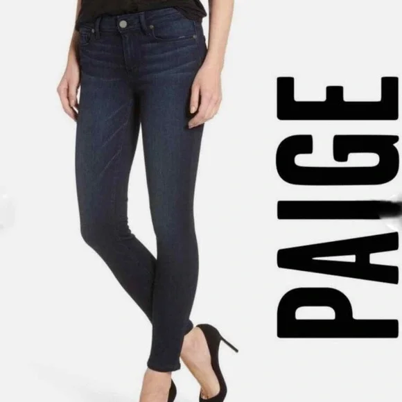 PAIGE Verdugo Ultra Skinny Ankle Jeans in Kaiya Wash - 26