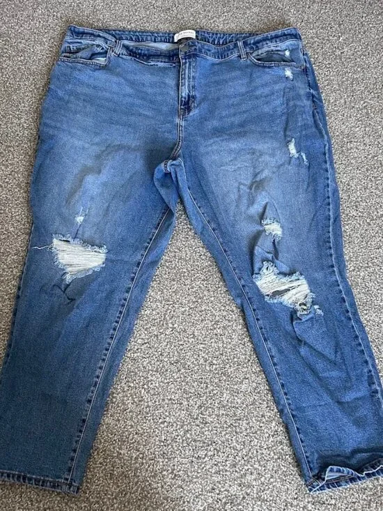 Lane Bryant Signature Fit Flex Magic Waistband Mid-Rise Boyfriend Jeans Size 24
