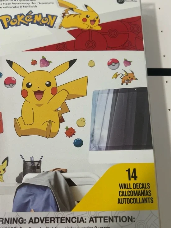 Pikachu Yellow Wall Decal Set
