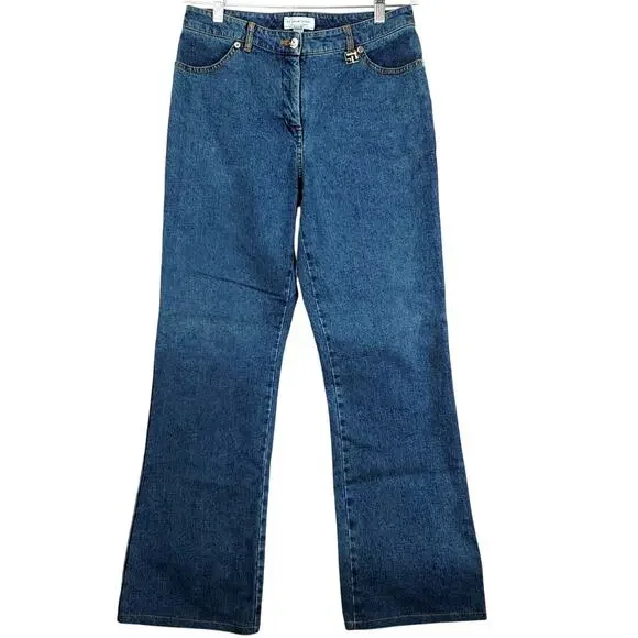 St. John Sport Retro jeans 8 Straight Leg High Rise Denim Timeless Quiet Luxury
