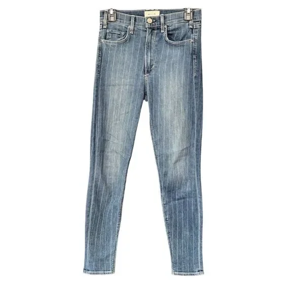 McGuire Women's Striped Skinny Jeans Blue Size 27‎ Medium Wash