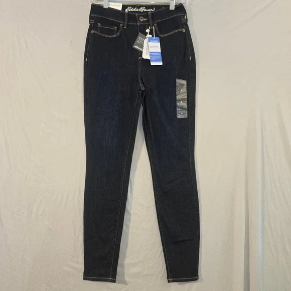 Eddie Bauer Voyager Jeans 2 Women Dark Wash High Rise Skinny Sorbtek Stretch