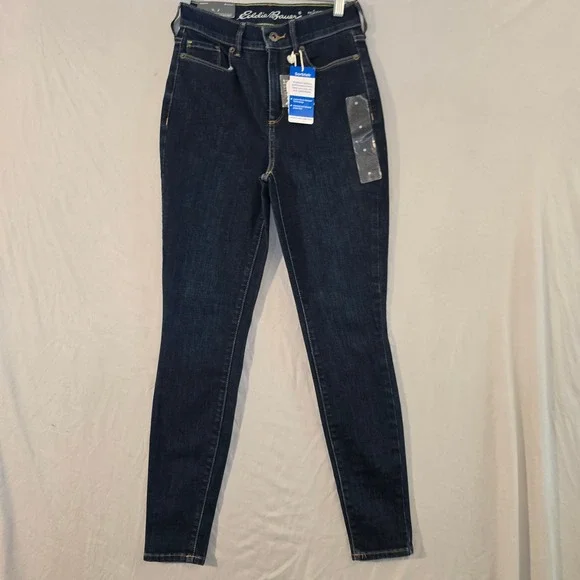 Eddie Bauer Travex Voyager Jeans 0 Womens Blue High Rise Skinny Stretch Travel