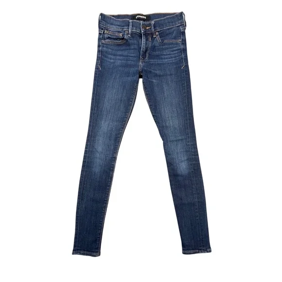 Express Blue Mid Rise Stretch Denim Legging Jeans Women 00R
