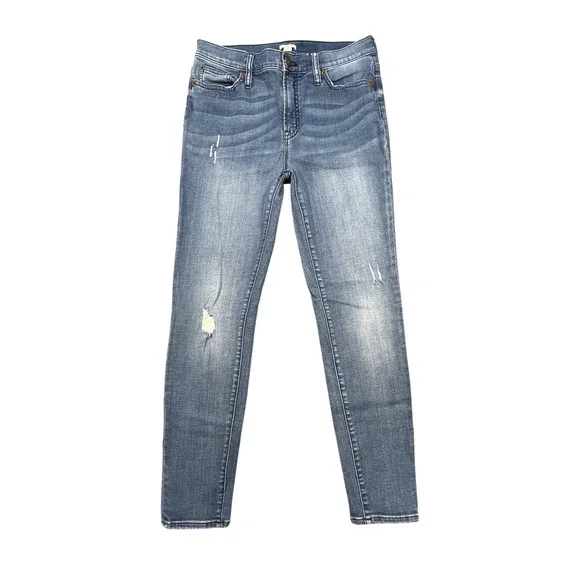 J.Crew Blue Distressed Skinny Jeans Women Size 30 H4496