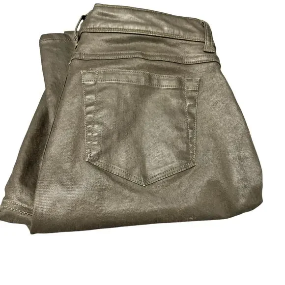 Ecru Jeans Womens 8 (30x31‎ ACTUAL) Gray Morrison Leather-Look Denim