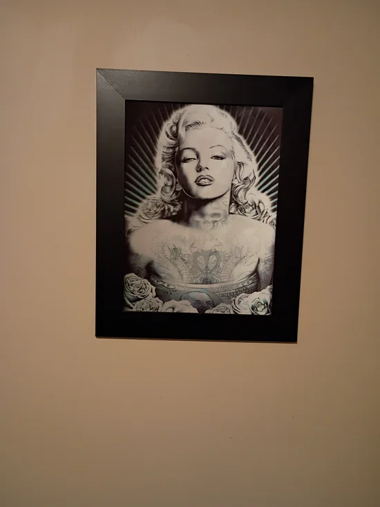 Marilyn Monroe Black and White Framed Pop Art Print
