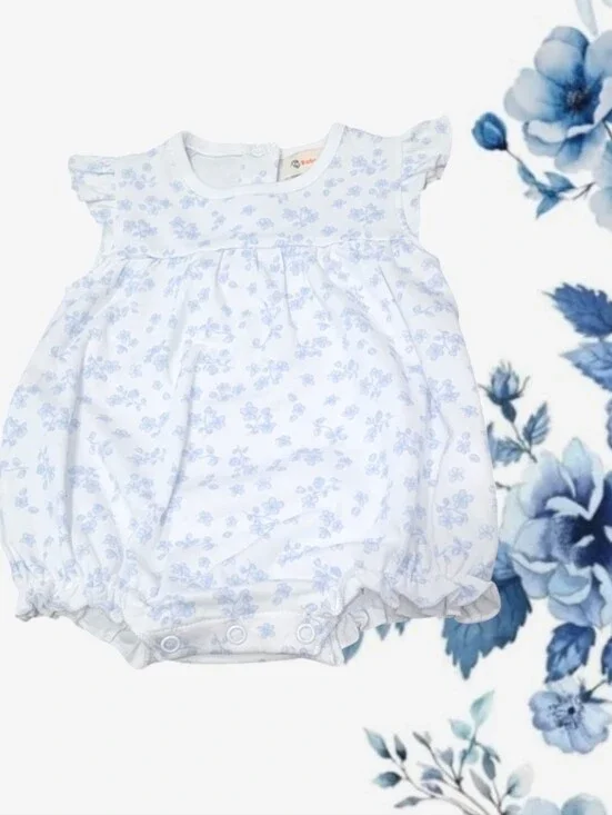 Baby Luigi Baby Girl's Floral Bubble Romper