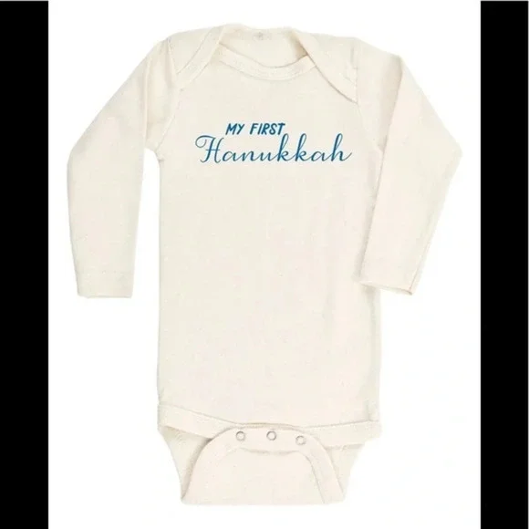 My First Hanukkah Organic Cotton Bodysuit, 0-3 Mos