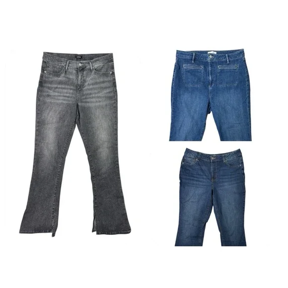 Women's Mixed Lot Of 3 Jeans‎ Size 14 Loft Express M Jeans by Maurices Boot