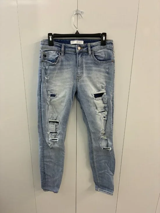 KanCan Blue Distressed Skinny Jeans Womens 9 KC9269M Destroyed‎ Denim