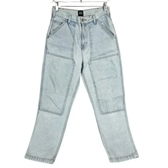 Urban Outfitters BDG Double Knee Jeans 29x28 Light Rinse Slant Pockets Skater