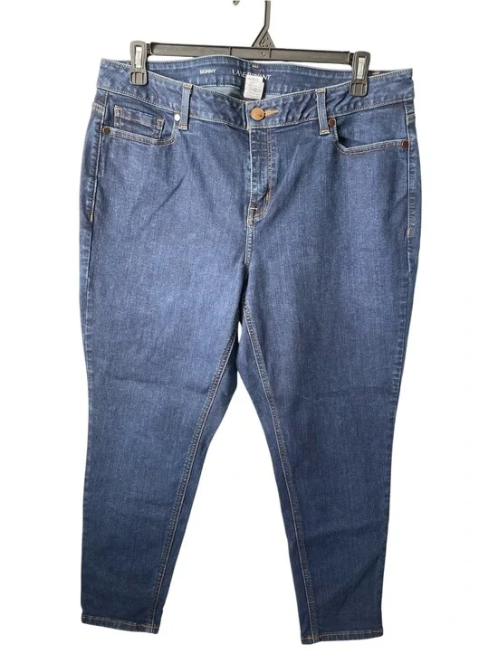 Lane Bryant women’s size 18 petite skinny jeans five pocket button front closure