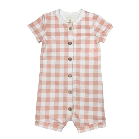 Charming Mary Checkered Romper‎
